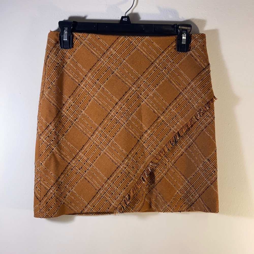 Free people Plaid wrap mini skirt